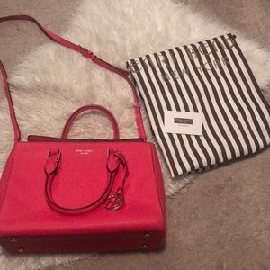 Henri Bendel Turnlock Satchel with removable strap